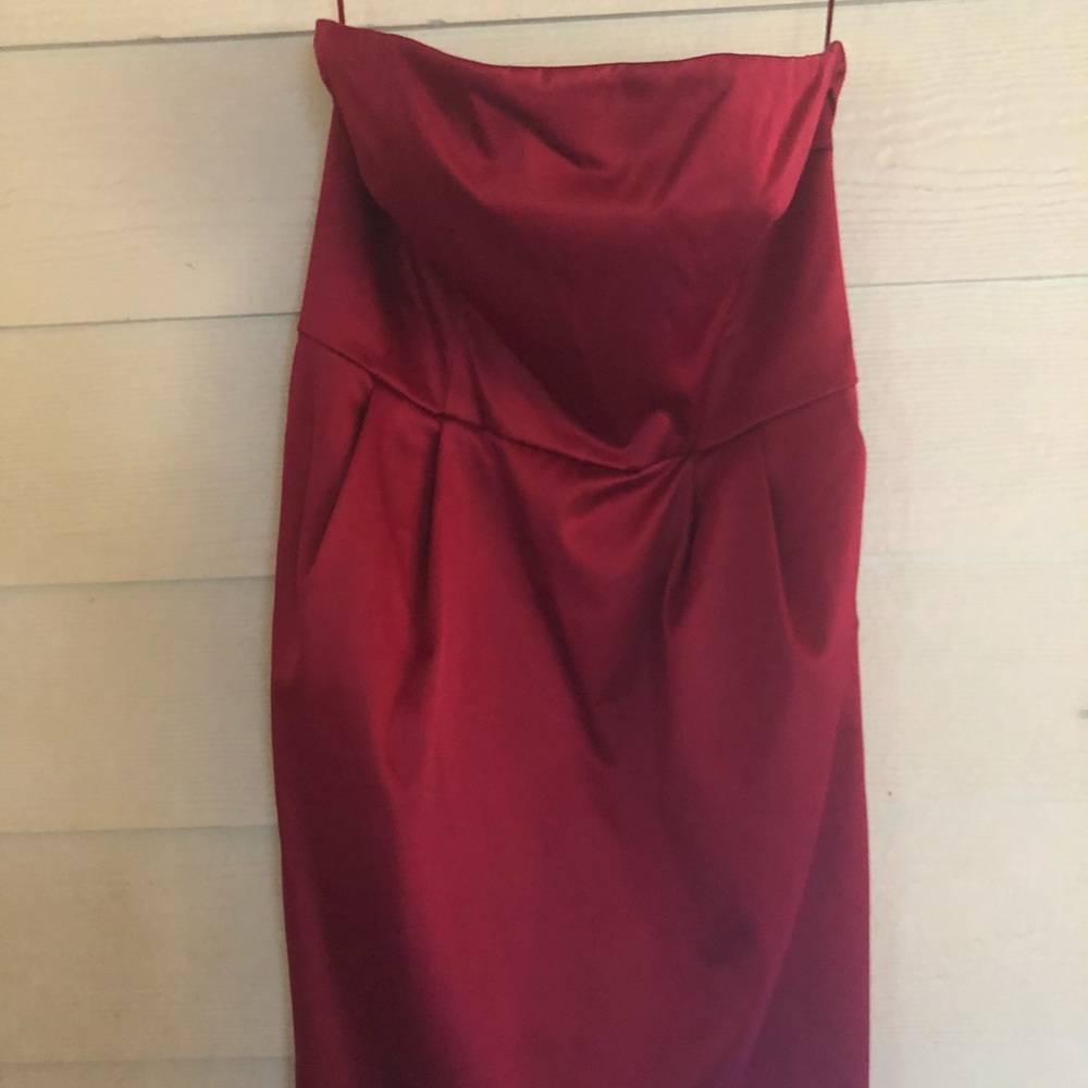 Red Strapless Express Dress Size 8